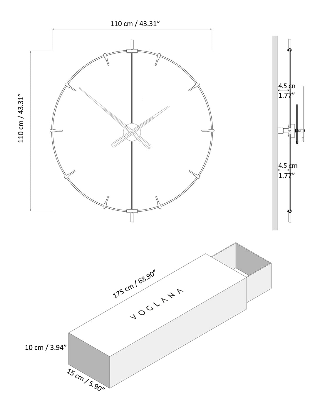 Size chart for Estilo Puo 110