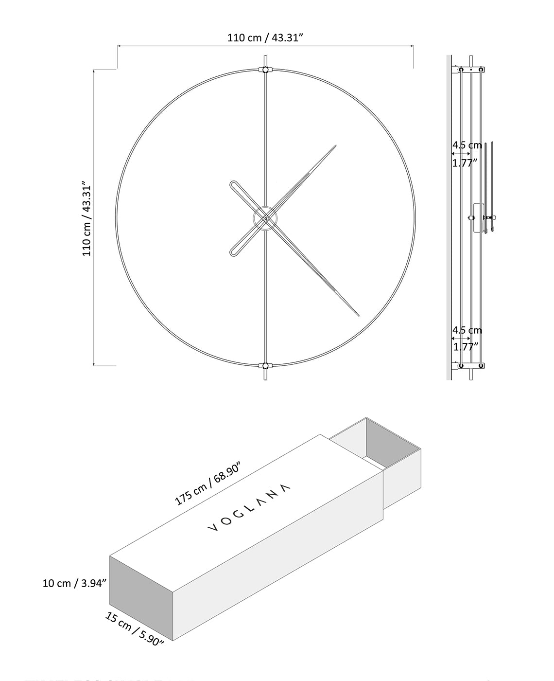 Size chart for Galileo Duo 110