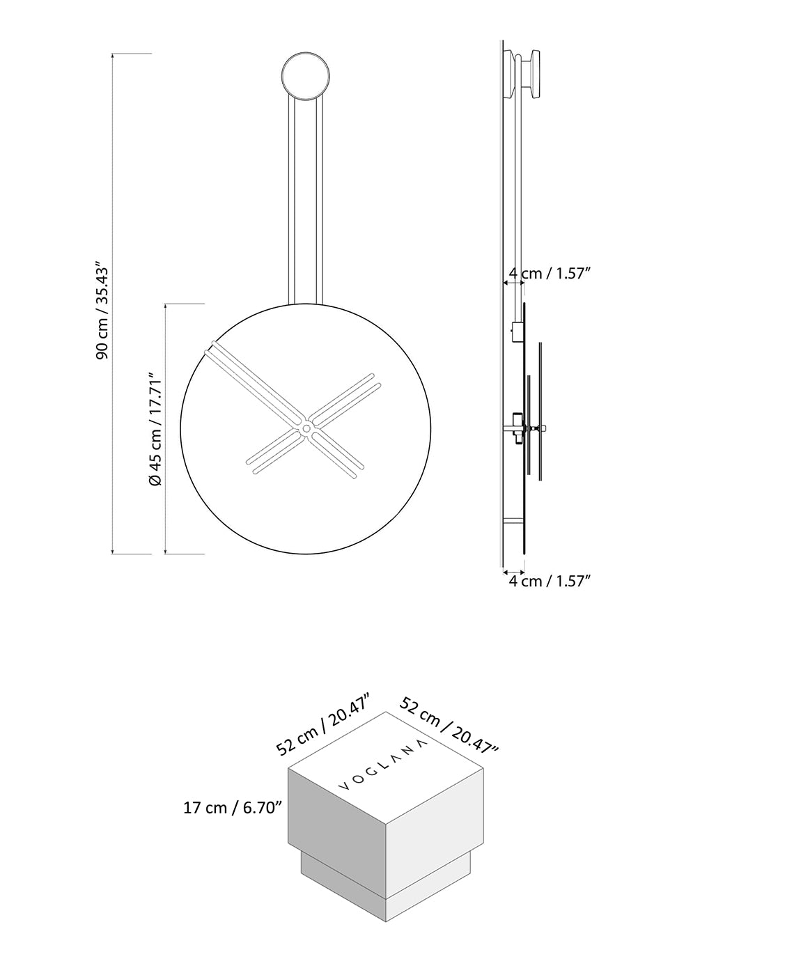 Size chart for Ovvo 45